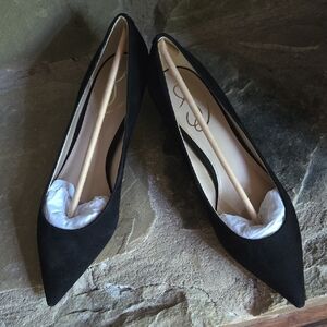Sam Edelman Black Pointed Kitten Heels